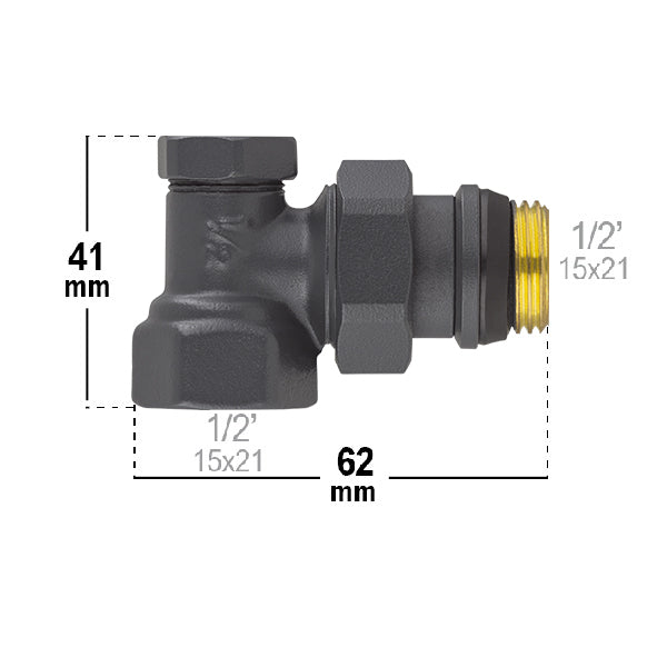 Detentor radiador antracito