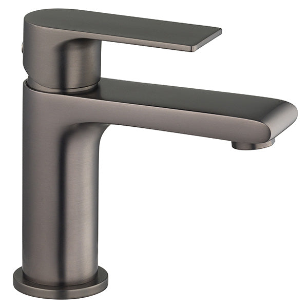Grifo lavabo monomando gris metalico