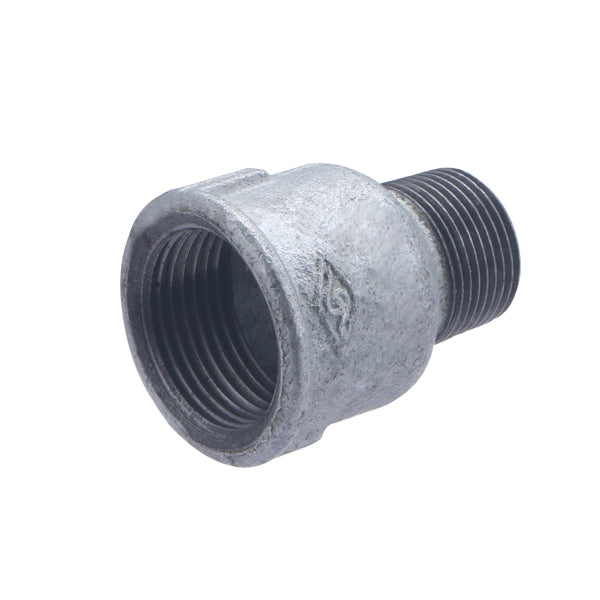 Manguito galva doble rosca reducido hembra - macho