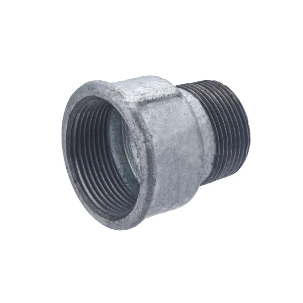 Manguito galva doble rosca reducido hembra - macho