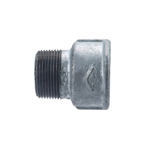 Manguito galva doble rosca reducido hembra - macho