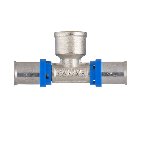 Las aberturas del anillo de retención azul permiten comprobar la posición del racor en el tubo antes de crimparlo