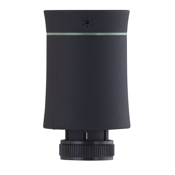 Cabezal de radiador termostático conectado negro