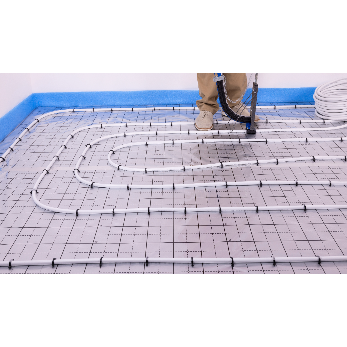 Grapadora para suelo radiante