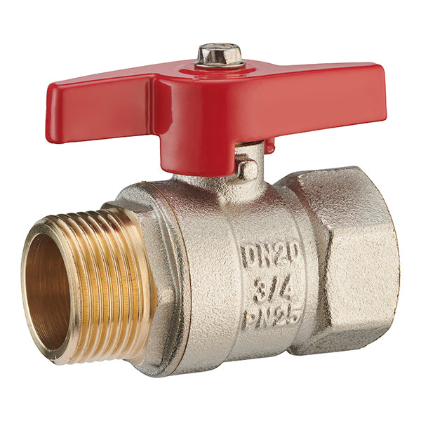 Válvula de paso macho hembra mango mariposa