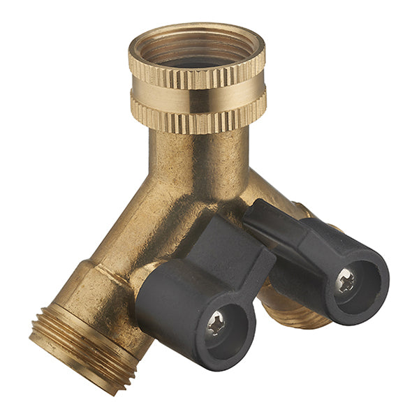 Punta de grifo Y doble selector hembra 3/4' macho 3/4'