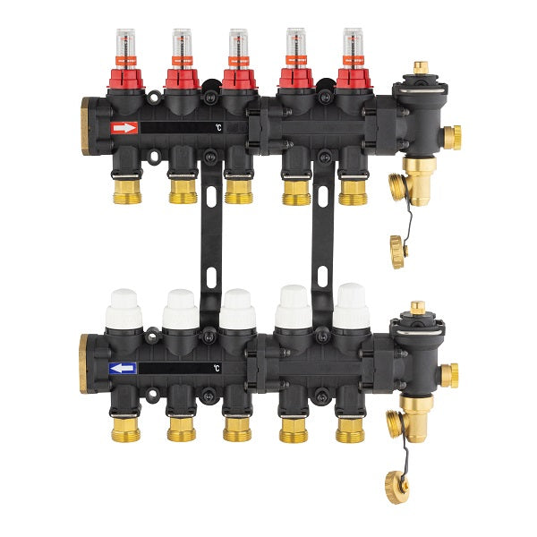 Colector para suelo radiante / refrescante 5 circuitos