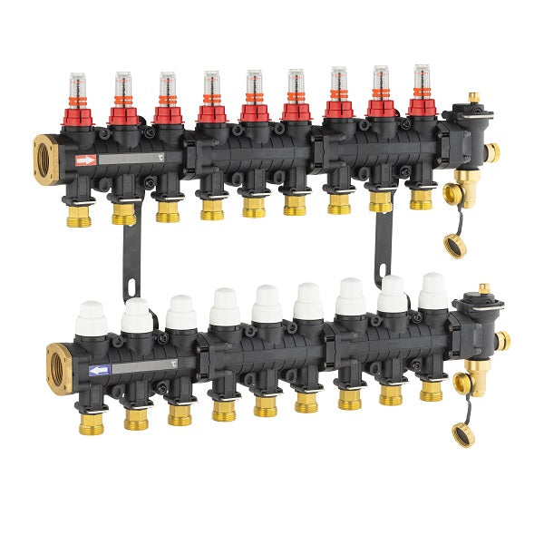 Colector para suelo radiante / refrescante 9 circuitos