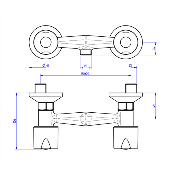 El mezclador ANIA cromado da un brillo a su ducha dimensiones