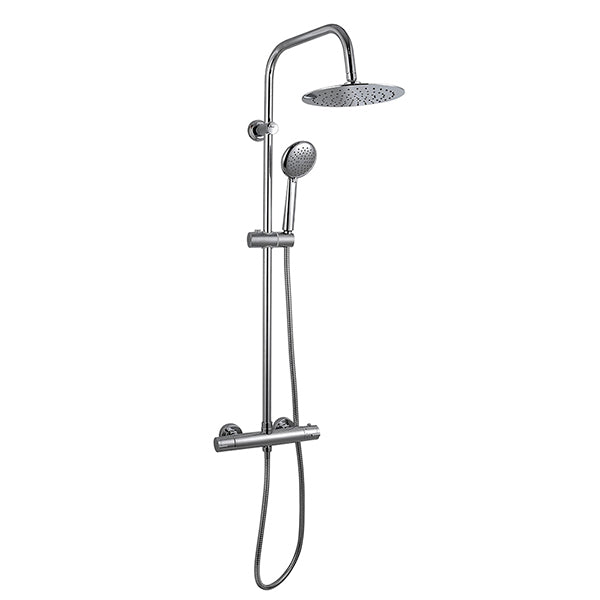 Conjunto redondo de ducha termostático DERVERNN acabado cromado