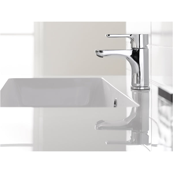 Monomando de lavabo ahorro de agua y antical COLUMBIA cromado