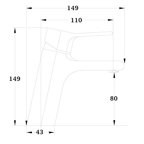 Grifo lavabo monomando cromado/blanco EOS