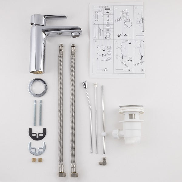 Grifo de lavabo cromado