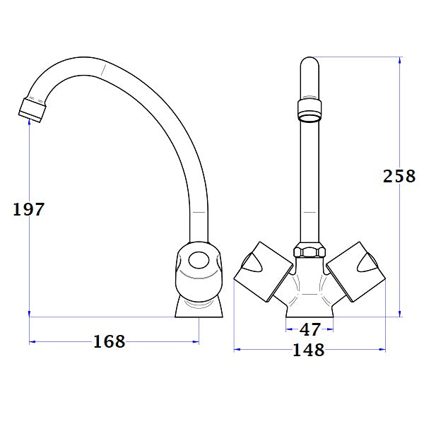 Grifo de cocina cromado
