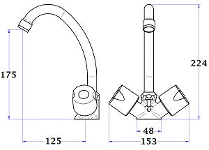Grifo mezclador lavabo ANIA