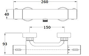 Grifo mezclador termostático LINEATHERM