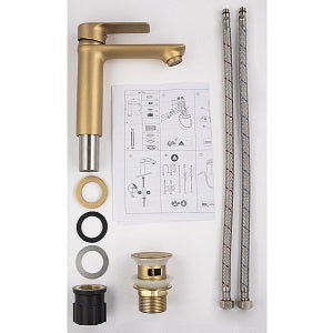 Grifo lavabo monomando dorado NYTIA