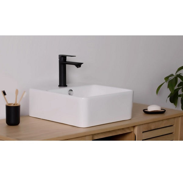 Mezclador monomando de lavabo negro