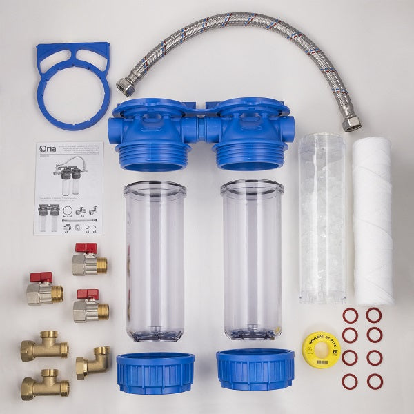 Estación Filtro de agua anti cal + Derivación de agua descomposición