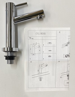 Grifo lavamanos monomando cromado CYLINDER