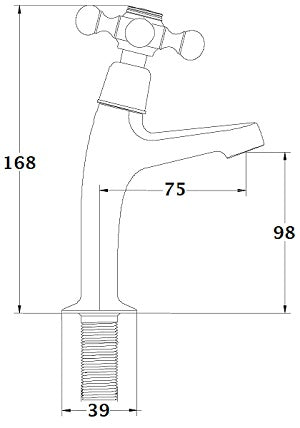 Grifo de lavamanos alto FEDLEEN