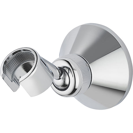 Soporte de ducha de ABS cromado  Cabezal articulada para inclinar la ducha de mano  Soporte compatible con todo tipo de latiguillo de ducha  Fijacion mural