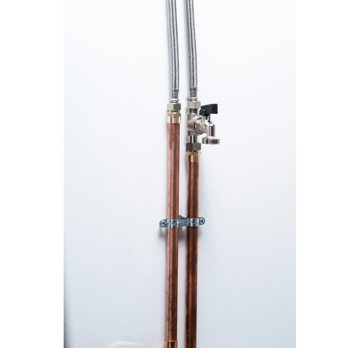 Candeeiro de parede com perfuração e torneira de 1/4 de volta