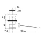 Desague completo lavabo dimensiones