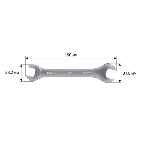 Llave fija de doble boca 14x15 mm