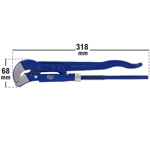 Llave sueca para tubos a 45°