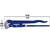 Llave sueca para tubos a 45°