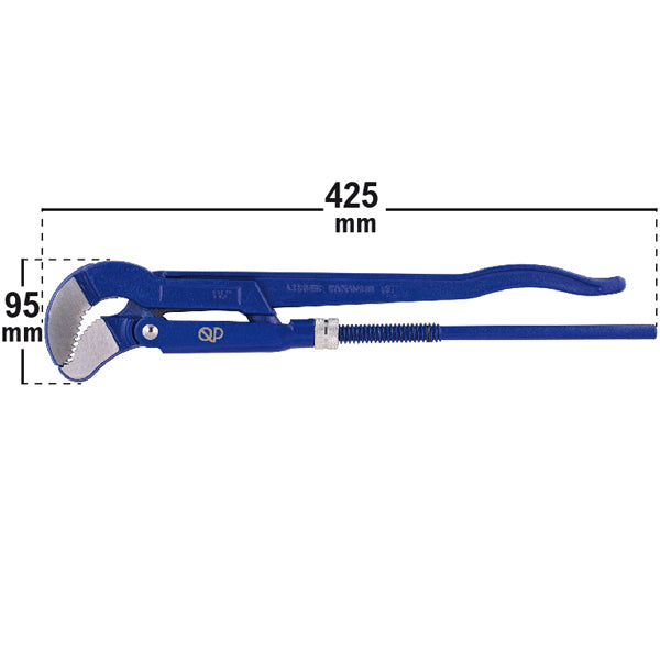 Llave sueca para tubos a 45°