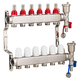 Colector para suelo radiante en acero inoxidable