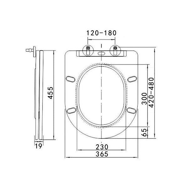 Tapa WC termoestable antracita ultrafina