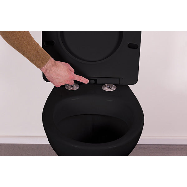 Tapa WC termoestable negra ultrafina