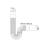 Tubo flexible desague fregadero extensible dimensiones