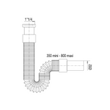 Flexible desague lavabo modulable y extensible moduloflex dimensiones