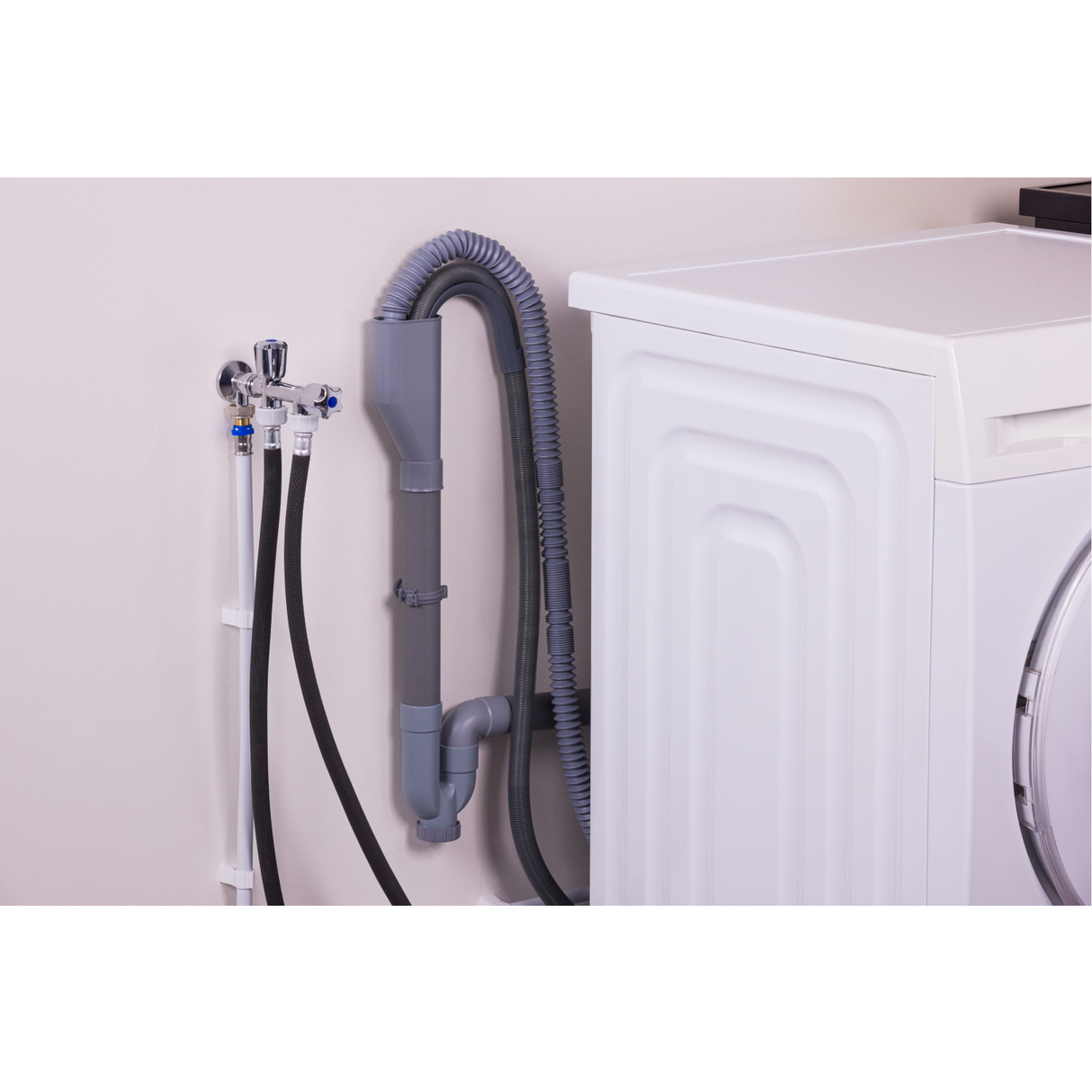 Sifón desague para lavadora en PVC con embudo – 💦 WaterOut