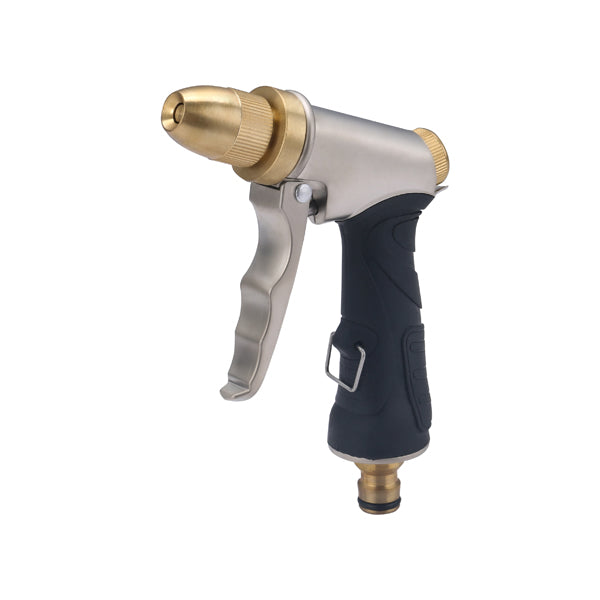 Pistola metalica de riego chorro ajustable