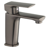 Grifo lavabo monomando gris metalico