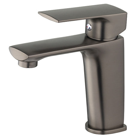 Grifo lavabo monomando gris metalico