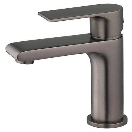 Grifo lavabo monomando gris metalico