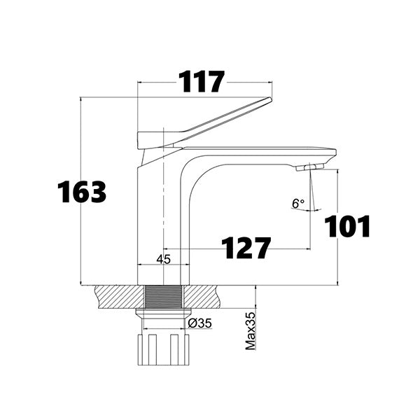 Grifo lavabo monomando plan