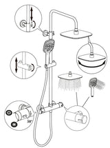 Conjunto de ducha termostático BERENS diagrama