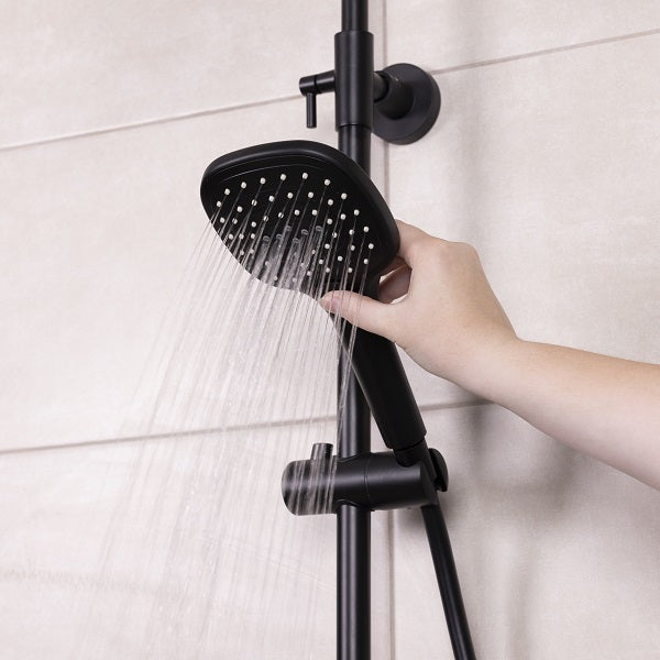 Conjunto de ducha termostática con rociador y ducha de mano de