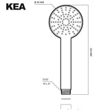 TRIO KEA: Chuveiro de mão KEA + flexível + barra de ducha