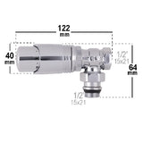 Válvula termostática escuadra para radiador cromada dimensiones