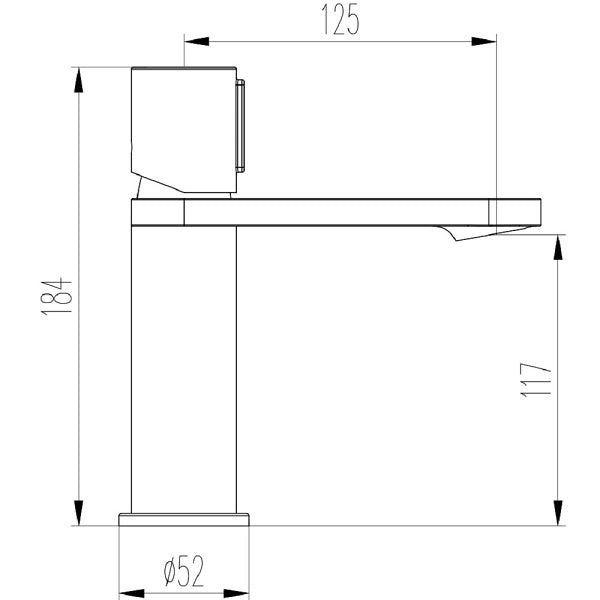 Grifo de lavabo antical LEMINA cromado