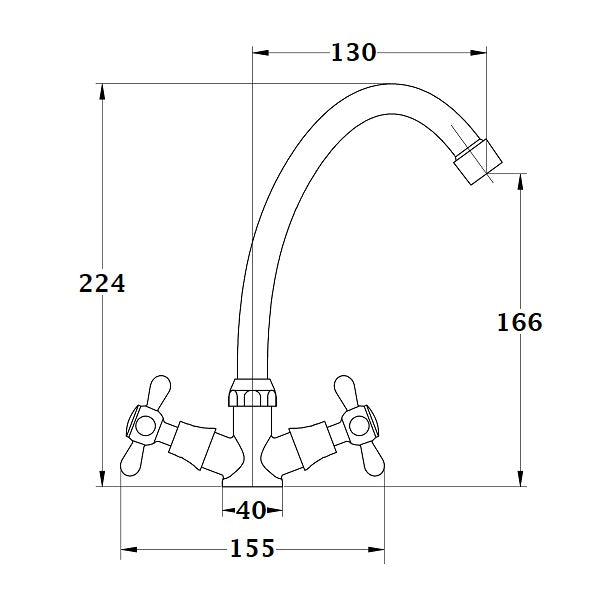 Grifo mezclador lavabo FEDLEEN