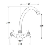 Grifo mezclador lavabo FEDLEEN